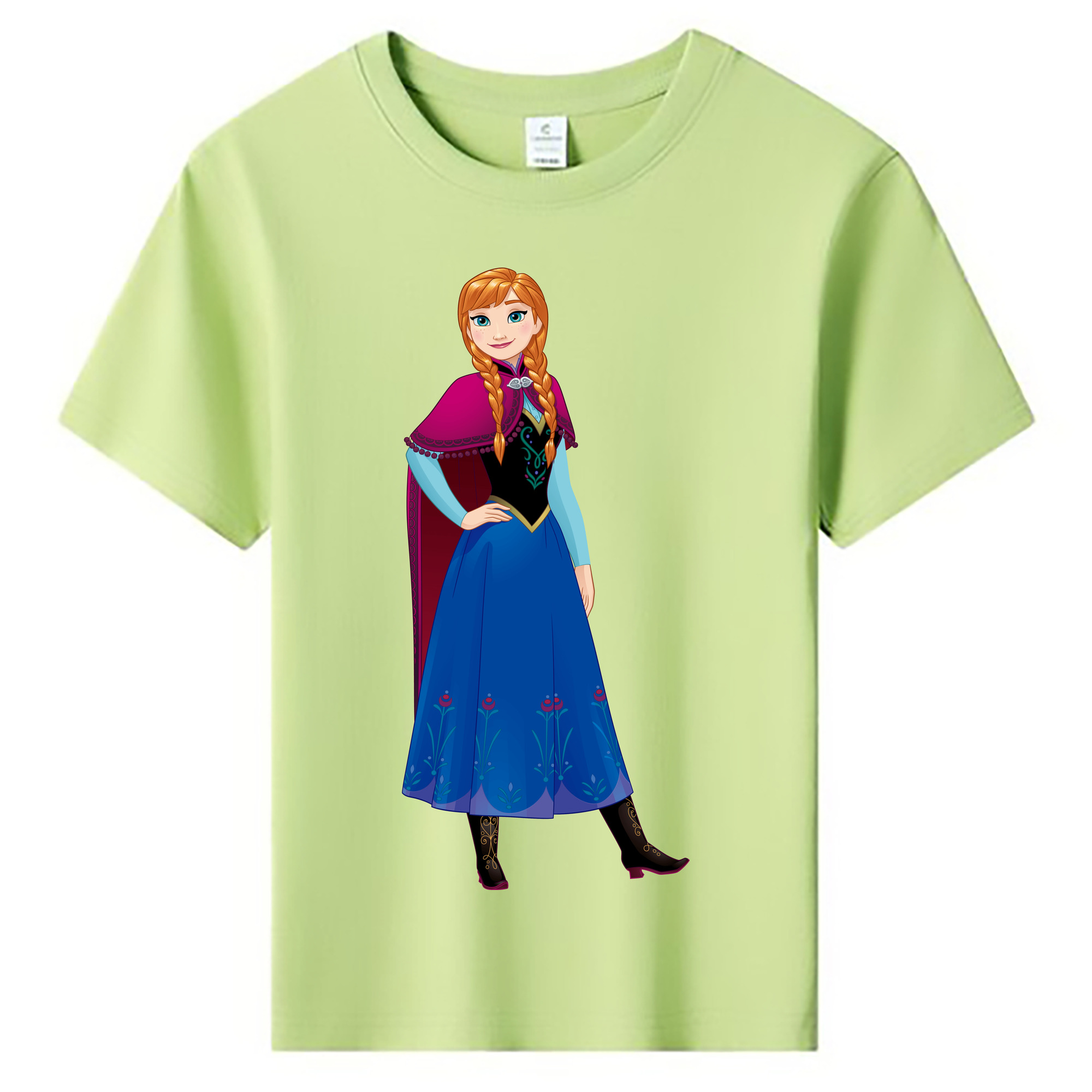 （画像用） アナと雪の女王 アンナ エルサ Frozen Anna Elsa 綿100％キッズTシャツ（フロントプリント）